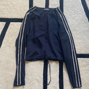 The kooples sport long sleeve embellished top